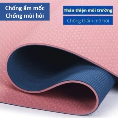 Thảm TPE 2 lớp chống trượt - Yoga & Gym, Giá 89.900 VND, Siêu bền thoáng khí