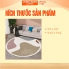 Thảm Trải Sàn Bali Hình Tròn Mặt Nỉ - Đế Cao Su Chống Trơn Trượt, Giá 103.500₫ 2