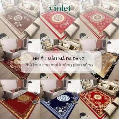 Thảm Trải Sàn Cao Cấp Violet Bali – Đa Họa Tiết, Chống Trượt, Đa Kích Thước