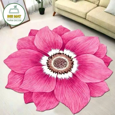 Thảm trải sàn in hoa 6D Bali mềm mịn, thấm hút nhanh, chống trượt – Giá 39.900đ 10