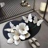 Thảm trải sàn khô nhanh kiểu Pháp bướm 3D, chất bùn tảo cát, hình chân vào đặc biệt - Giá 87.500 VND 2
