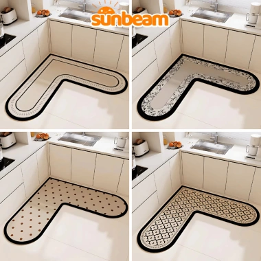 Thảm Trải Sàn Nhà Bếp SUNBEAM Hình Góc - Thấm Nước, Chống Trơn, Giá 80.000đ Thảm Trải Sàn Nhà Bếp SUNBEAM Hình Góc - Thấm Nước, Chống Trơn, Giá 80.000đ