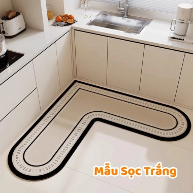 Thảm Trải Sàn Nhà Bếp SUNBEAM Hình Góc - Thấm Nước, Chống Trơn, Giá 80.000đ