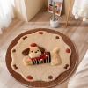 Thảm tròn lông dạ 3D hình thú cute chó gấu - chống trượt, phòng ngủ 70cm giá 70.000 VND 4