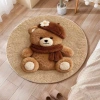Thảm tròn lông dạ 3D hình thú cute chó gấu - chống trượt, phòng ngủ 70cm giá 70.000 VND 7