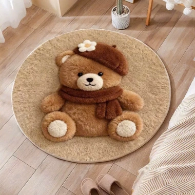 Thảm tròn lông dạ 3D hình thú cute chó gấu - chống trượt, phòng ngủ 70cm giá 70.000 VND 7 Thảm tròn lông dạ 3D hình thú cute chó gấu - chống trượt, phòng ngủ 70cm giá 70.000 VND 7