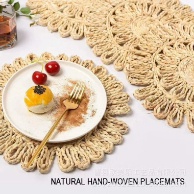 Thảm vỏ ngô đan tay 25-30cm decor treo tường, lót bình hoa, giá ưu đãi 45.000₫