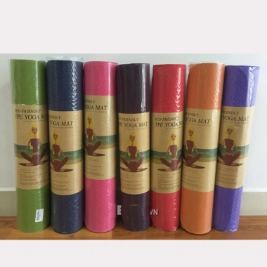 Thảm Yoga 2 mặt đúc liền 2 lớp KT 180x60cm dày 0.6cm Giá ưu đãi 75.000 VND 2