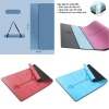 Thảm Yoga 5mm PU - Chống Trơn, Hút Mồ Hôi, Định Tuyến Gym & Nhà, Tặng Dây Đeo 9