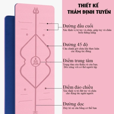 Thảm yoga 8mm TPE 2 lớp TIDATA - Chống trượt, định tuyến T2L, giảm còn 159.000₫ 3