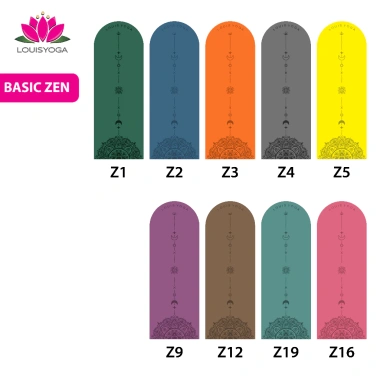 Thảm Yoga cao su tự nhiên Louis Yoga BASIC ZEN 5mm chống trơn, màu đa dạng - Giá 1,09 triệu