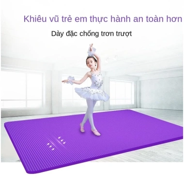 Thảm yoga dày mở rộng kéo dài, chống trơn trượt, lý tưởng khiêu vũ giảm cân tại nhà 5 Thảm yoga dày mở rộng kéo dài, chống trơn trượt, lý tưởng khiêu vũ giảm cân tại nhà 5