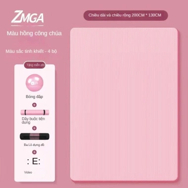 Thảm yoga dày mở rộng kéo dài, chống trơn trượt, lý tưởng khiêu vũ giảm cân tại nhà