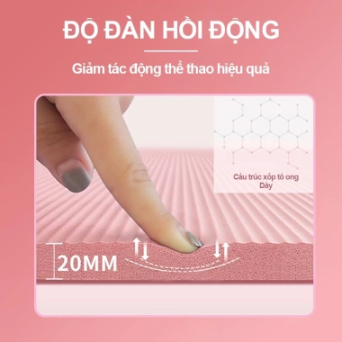 Thảm Yoga & Gym 10‑20mm Chống Trơn Trượt, Thấm Hút Mồ Hôi - Giá 95.900₫