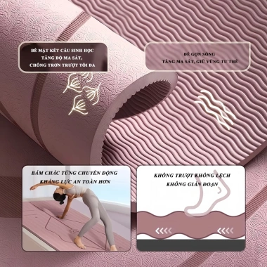 Thảm Yoga PINMU 5CM Gấp Gọn Định Tuyến TPE Chống Trượt Đàn Hồi Tốt 4 Thảm Yoga PINMU 5CM Gấp Gọn Định Tuyến TPE Chống Trượt Đàn Hồi Tốt 4
