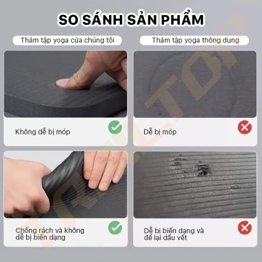 Thảm Yoga Trailtop NBR 8mm-10mm Chống Trượt, An Toàn, Giá chỉ 109.000đ