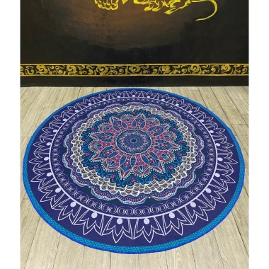 Thảm Yoga Tròn 1.8x1.8cm - Nỉ Đẹp Hoa Văn, Đế Chống Trượt, Giá Giảm 21% chỉ 729.000đ 10