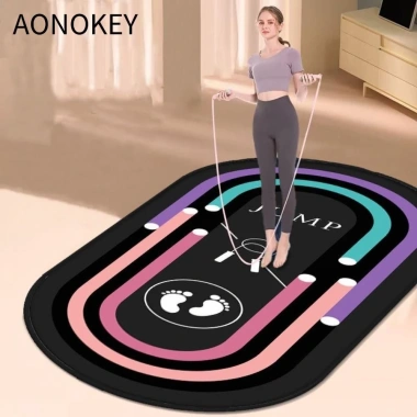 Thảm Yoga và Dây nhảy AONOKEY mật độ cao, cách âm, màu tím đen cho nam - Giá 220.660₫