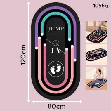 Thảm Yoga và Dây nhảy AONOKEY mật độ cao, cách âm, màu tím đen cho nam - Giá 220.660₫
