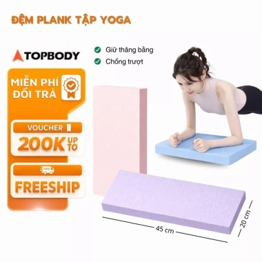 Thảm Yoga và Đệm Plank TOPBODY DEMPL01 Dày 2-4cm, Giữ Thăng Bằng, Giá 80k
