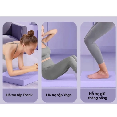 Thảm Yoga và Đệm Plank TOPBODY DEMPL01 Dày 2-4cm, Giữ Thăng Bằng, Giá 80k