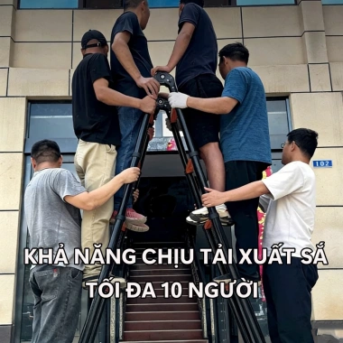 Thang Nhôm Rút Đôi Chữ A REAIM 3.4-5.8m - Inox Tiện Lợi, Tặng 2 Chốt, Giá 589k