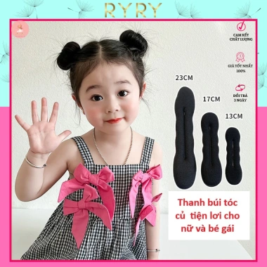 Thanh búi tóc mềm bé gái - Đuôi ngựa tròn cho tóc mỏng, ngắn, chỉ 11.880₫