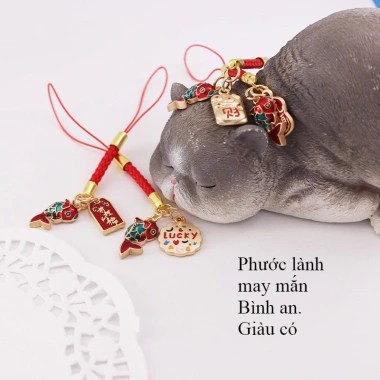 Thánh hiến Chúc May Mắn - Dây Buộc Điện Thoại Di Động, Mặt Dây Chuyền Ngắn Tiền Thẻ May Mắn, Đĩa U Giá 20.438 VND