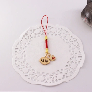 Thánh hiến Chúc May Mắn - Dây Buộc Điện Thoại Di Động, Mặt Dây Chuyền Ngắn Tiền Thẻ May Mắn, Đĩa U Giá 20.438 VND