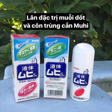 Thanh lăn muỗi Muhi Nhật Bản - Giảm ngứa muỗi, côn trùng cho bé 6 tháng, giá 99.000₫