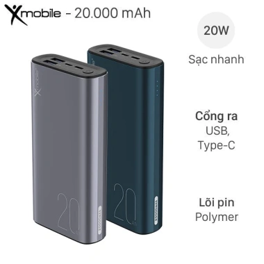 Thanh lý SDP Polymer 20.000mAh Type C PD QC3.0 20W Xmobile PowerBox+ JP218 Like New - Giá chỉ 231.800₫