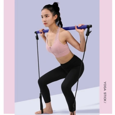 Thanh tập Pilates đa năng có dây kháng lực - Tập tay, lưng, ngực, mông, chân đùi, cao cấp, giá 99k