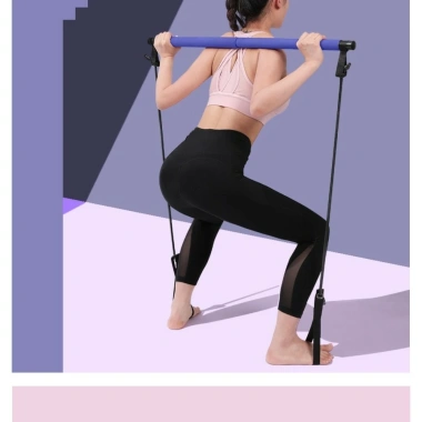 Thanh tập Pilates đa năng có dây kháng lực - Tập tay, lưng, ngực, mông, chân đùi, cao cấp, giá 99k 2 Thanh tập Pilates đa năng có dây kháng lực - Tập tay, lưng, ngực, mông, chân đùi, cao cấp, giá 99k 2