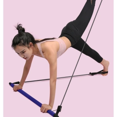 Thanh tập Pilates đa năng có dây kháng lực - Tập tay, lưng, ngực, mông, chân đùi, cao cấp, giá 99k 3 Thanh tập Pilates đa năng có dây kháng lực - Tập tay, lưng, ngực, mông, chân đùi, cao cấp, giá 99k 3