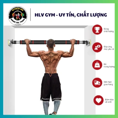 Thanh tập xà đơn treo tường gắn cửa 62-100cm - Tập gym tại nhà, tăng cơ bắp B8