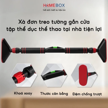 Thanh Tập Xà Đơn Treo Tường Gắn Cửa Dụng Cụ Gym Tại Nhà Tăng Cơ Bắp Tập Cơ Bụng Giá 129.000