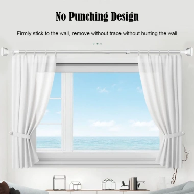 Thanh treo quần áo không cần khoan đa năng gắn tường phòng tắm - giảm giá 49.900 VNĐ