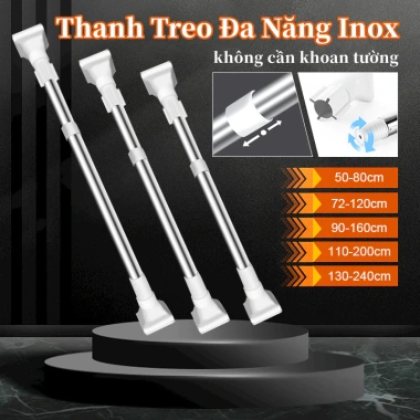 Thanh treo quần áo không cần khoan đa năng gắn tường, thích hợp phòng tắm – 63.900₫