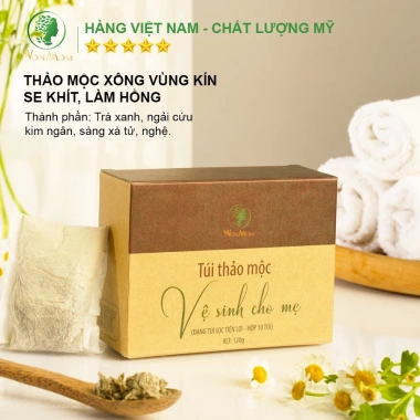 Thảo mộc xông vệ sinh vùng kín sau sinh WonMom 10 túi lọc thơm tho, giá 150.000đ 6