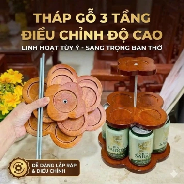 Tháp Gỗ 3 Tầng Bày Bia Nước Ngọt Trưng Ban Thờ Ngày Tết - Gỗ Phủ Bóng Đẹp, Quà Tết Giá 148k 9 Tháp Gỗ 3 Tầng Bày Bia Nước Ngọt Trưng Ban Thờ Ngày Tết - Gỗ Phủ Bóng Đẹp, Quà Tết Giá 148k 9