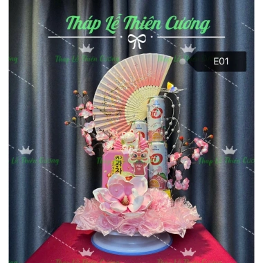 Tháp Lễ Thiên Cương bộ phụ kiện Hồng An Xuân Bính Ngọ 2.026 Đĩa 28cm - 109.000 VND, Thờ Tết