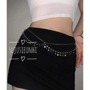 Thắt lưng dây xích đa lớp đính đá kim loại - Belly Chain giảm giá 24.5k 7