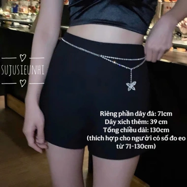 Thắt lưng dây xích đa lớp đính đá kim loại - Belly Chain giảm giá 24.5k 10