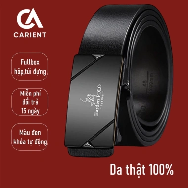 Thắt lưng nam da bò CARIENT HDP18 chính hãng - Sang trọng doanh nhân, giảm giá 188k