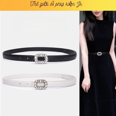 Thắt Lưng Nữ Khoá Đính Hạt Hàn Quốc - Phong cách sang trọng, chỉ 34.999 VNĐ