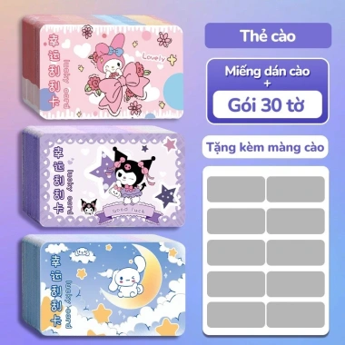 Thẻ cào Sanrio Combo 120 - Quà Tết 2.026, lời chúc năm mới, trúng thưởng, chỉ 40.000₫