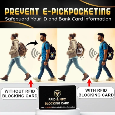 Thẻ Chặn RFID 5 Gói Bảo Vệ Thẻ Tín Dụng Ngân Hàng, Chống Trộm Không Tiếp Xúc NFC