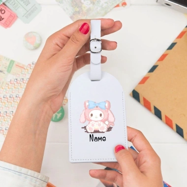 Thẻ hành lý Da PU cá tính tùy chỉnh tên - Hoạt hình Kuromi Cinnamoroll Pochacco My Melody Kitty Kat - Giá 44.693₫ 6