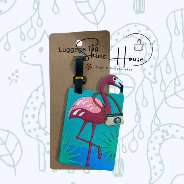 Thẻ Hành Lý Nametag Hồng Hạc Dễ Thương - Shine House Giá Ưu Đãi 38.000 VND