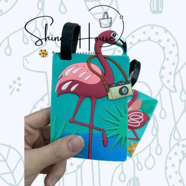 Thẻ Hành Lý Nametag Hồng Hạc Dễ Thương - Shine House Giá Ưu Đãi 38.000 VND